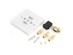 Painel Multimídia de Parede com Entradas HDMI, VGA e 3RCA, Branco de Alta Qualidade | S/MARCA