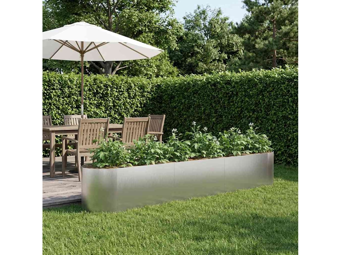 Vidaxl Cama De Jardim Elevada Aço Inoxidável 300 X 40 X 40 Cm Aço