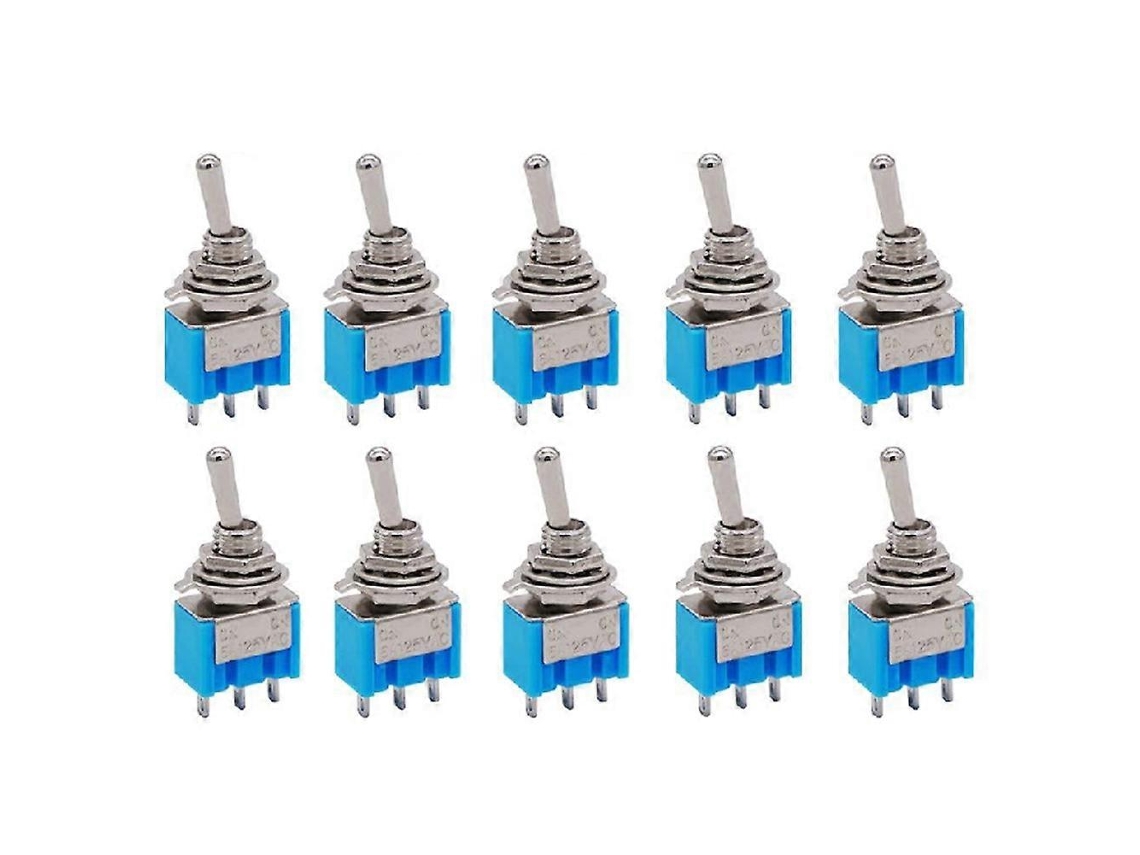 Kit Com 10 Interruptores De Alavanca Diy Liga/desliga Em Miniatura, 3 Pinos, 2 Posições, 125v/6a Ou 250v/3a, Botão De Alimentação Para Carro Mts-102
