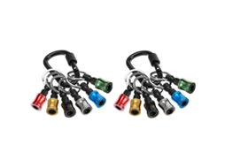 Conjunto De Chaveiro Com Suporte Para Chave Hexagonal 1/4", Haste Extensora Magnética Em Liga Alumínio E Giratório Fenda. -aquaforge