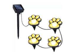 CONJUNTO DE 8 LUMINÁRIAS SOLARES AQUAFORGE IP65 com 8 LEDs luz quente