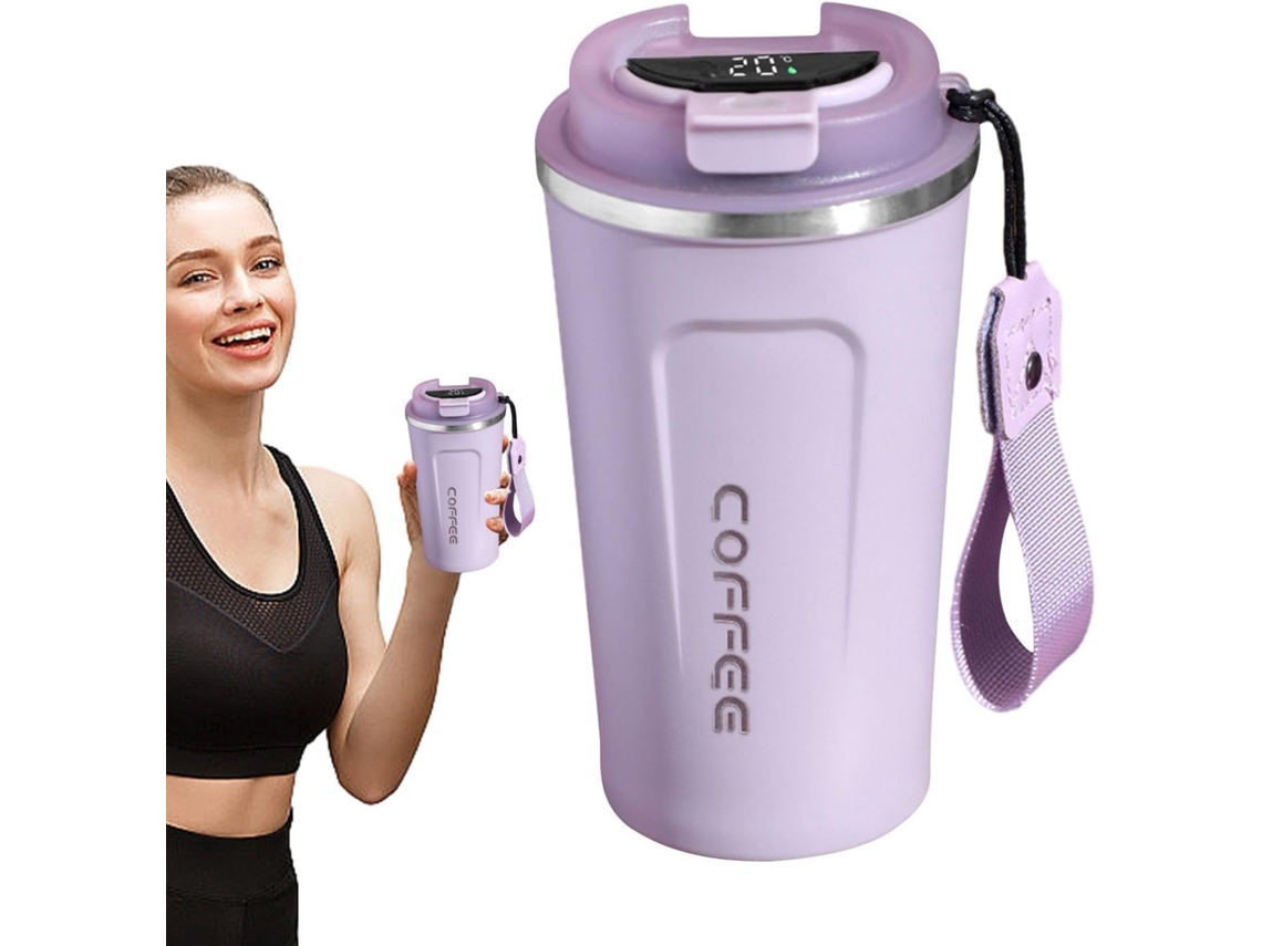 Caneca Térmica Inteligente, de Café Isolada com Visor Lcd Temperatura, Garrafa em Aço Inoxidável 304 CHABERLU