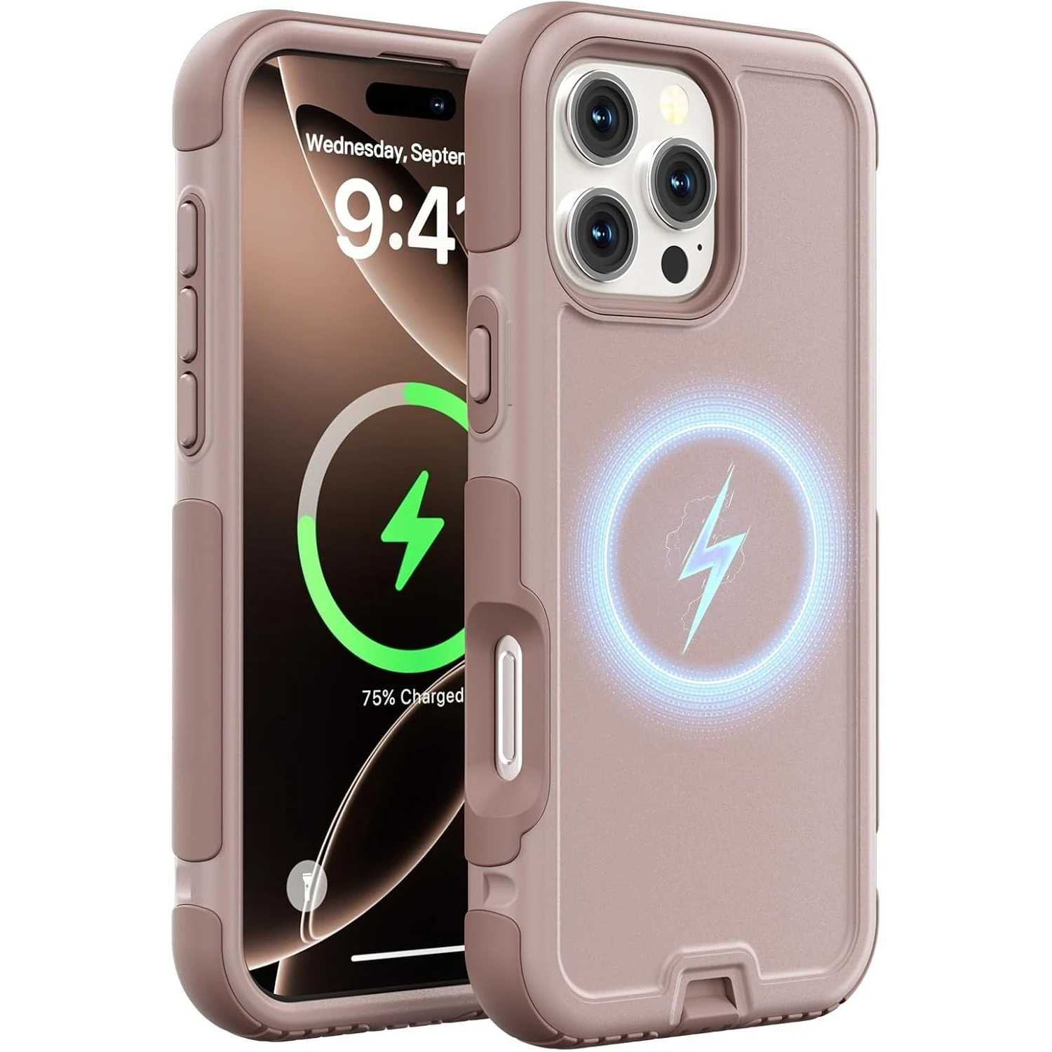 (bege, Iphone 16 Plus) Capa Magsafe Reforçada Para Celular Com Carregamento Magnético E Proteção Contra Quedas
