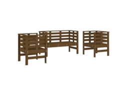 Garden Lounge Set, Garden Lounge Sets Vidaxl Marrom Madeira De Pinho (n/a)