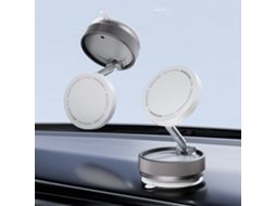 Suporte Magnético Para Celular Com Ventosa, Rotação De 360 ​​graus, Em Liga Metálica, Para Carro.