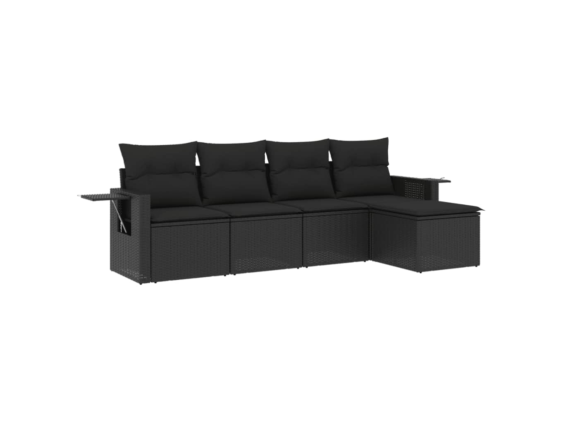 Garden Sofa Set, Garden Sofa Sets Vidaxl Preto Rattan / Vime (n/a)