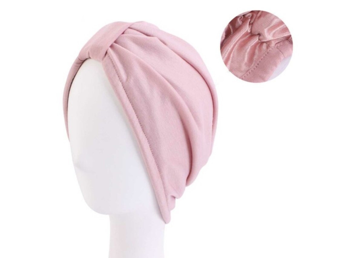 Touca de dormir turbante de cetim Sovmössa, tamanho único, rosa Aquaforge