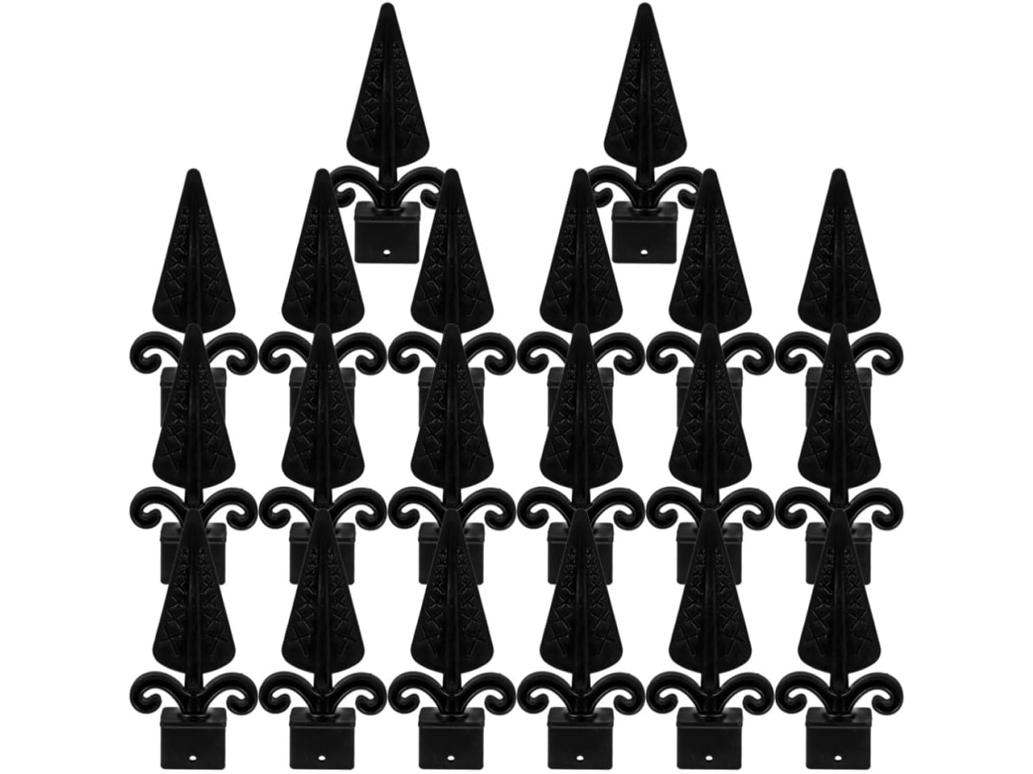 Amosfun Conjunto De 20 Ponteiras Portão Em Plástico Preto Com Características Antirriscos E Antidesgaste Para Cercas