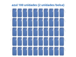 Adesivos de Eletrodo Não Tecido, 5*9cm, com Conector de 2mm. MDUG (azul, 100 Unidades, 5x9cm)
