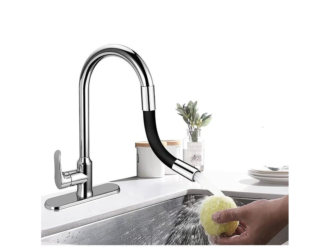 Extensão De Grifo Flexível 360 30cm Para Cozinha E Banheiro Exterior Materiais Seguros E Duráveis Preto