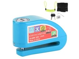Conjunto De Trava De Freio A Disco à Prova Dágua Com Alarme Antifurto De 110db Para Motocicleta E Bicicleta Aquaforge (azul)