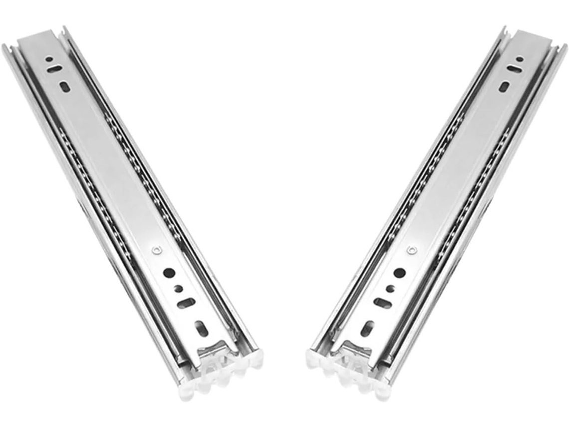 Corrediças De Gaveta Com Extensão Total, 2 Peças, Reforçadas, Com Amortecimento E Fechamento Suave Para Móveis