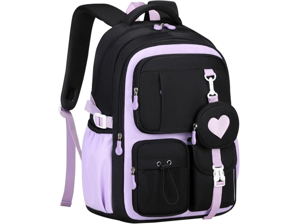 Mochila Escolar Grande E Elegante Para Adolescentes, Com Vários Compartimentos, Leve E Com Alças De Ombro Acolchoadas.