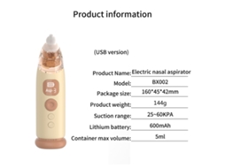 Inalador Nasal Elétrico LAXISCREED para Bebês