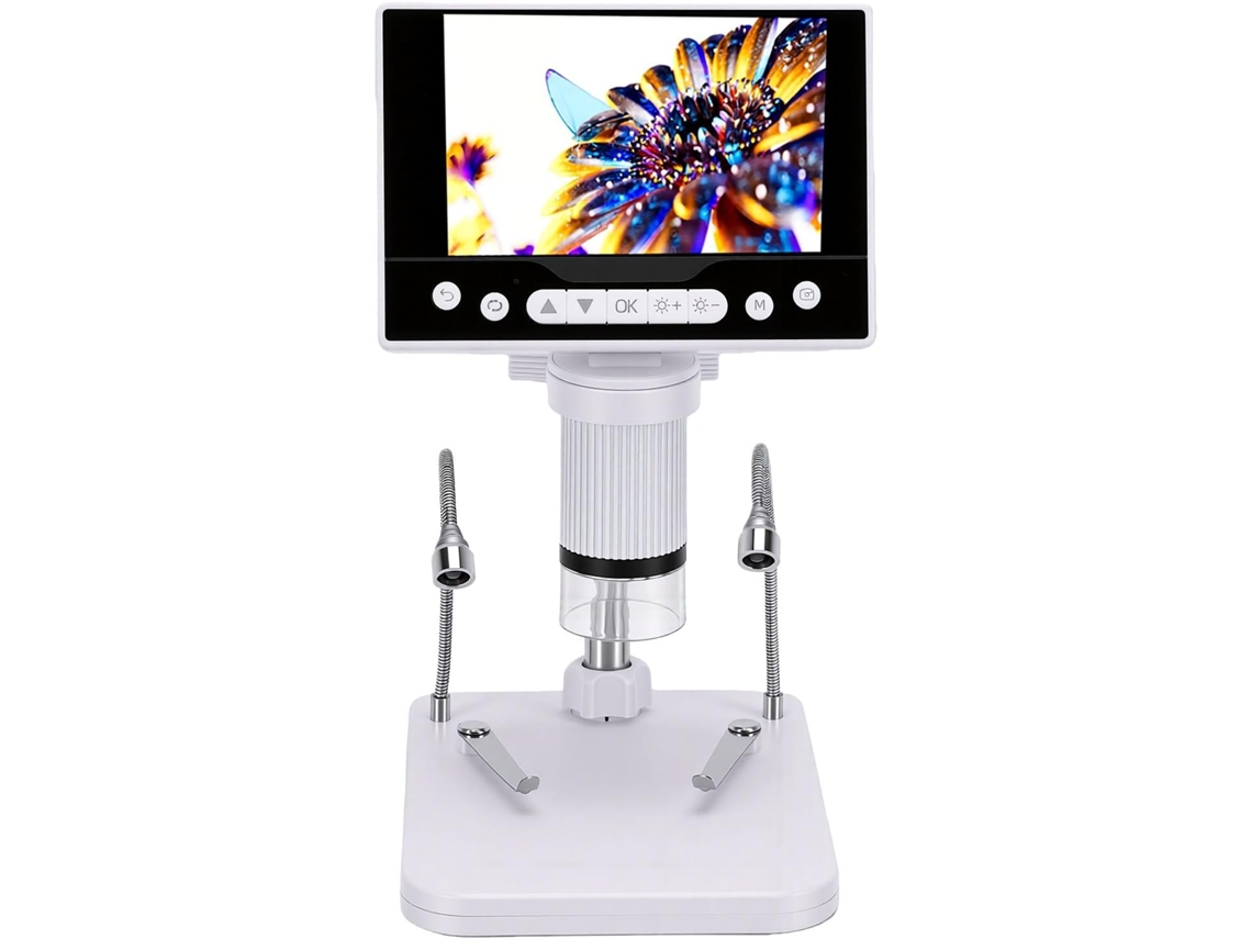 Microscópio Digital De 5 Polegadas, 1080p Hd, Ampliação Ajustável De 1000x
