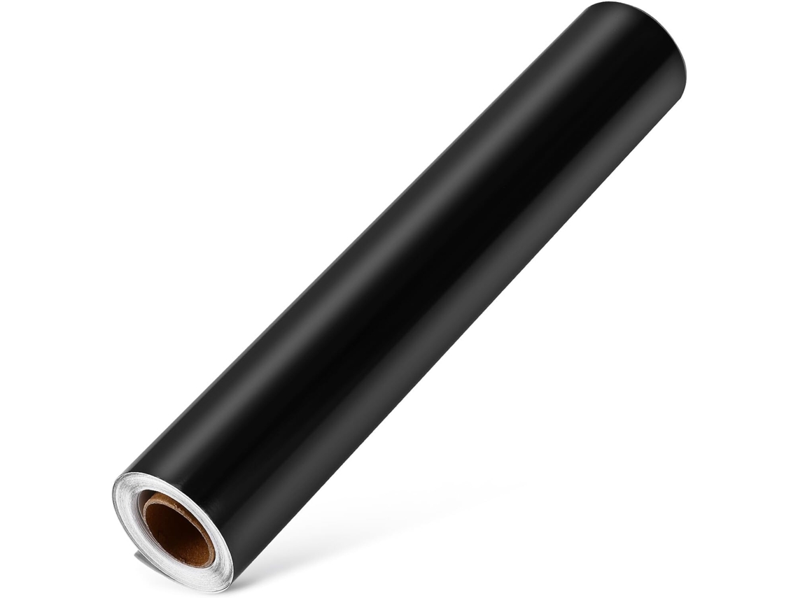 Vinil Adesivo Permanente Para Janelas E Carros, 30,5 X 500 Cm, Preto, Sólido, Autoadesivo, Para Deco Gokoco