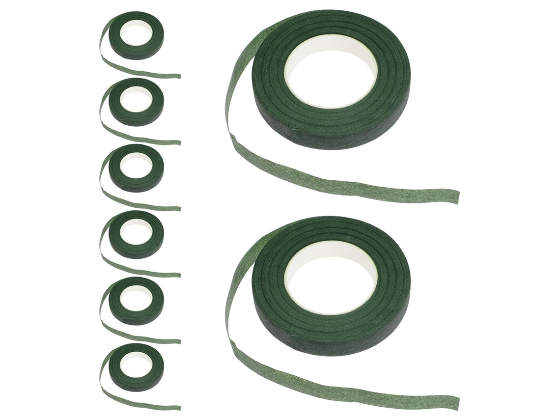 Fita De Papel Osaladi Verde Escura Para Flores, 12 Peças, 1, 2cm X 30 Jardas, Ideal Para Buquês E Arranjos Florais