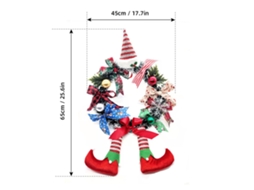 Guirlanda de Natal para Porta com Decoração de Palhaço LAXISCREED