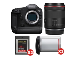 Eos R1 + Rf 35mm F/1.4 L Vcm + 3 Sandisk 128gb Extreme Pro Cfexpress Type B + 3 Canon Lp e19 + Ebook “20 Dicas para Fotos Que Impressionam” CANON