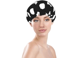 Touca De Banho Feminina, Reutilizável, Impermeável, Dupla Camada, Com Elástico, Ideal Para Cabelos Longos, Com Estampa