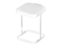 Lixeira de mesa mini de ferro com tampa inovadora para cozinha sala de estar branca