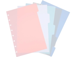 Divisórias de Arquivo Homoyoyo em PP, 5 Peças, Fichas Multicoloridas, Tamanho 5 (5 x 8 polegadas), 5 Polegadas