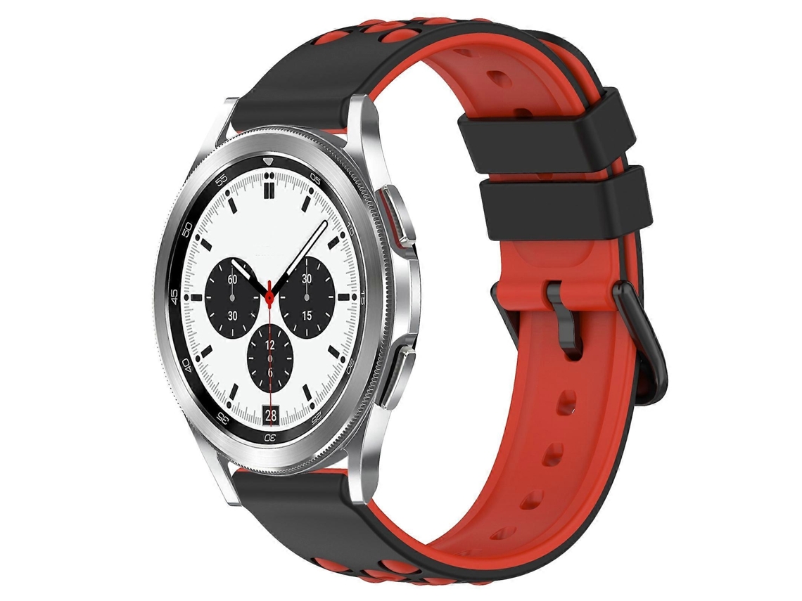 Pulseira De Silicone Poroso Bicolor Para Samsung Galaxy Watch4 Classic 42mm 20mm