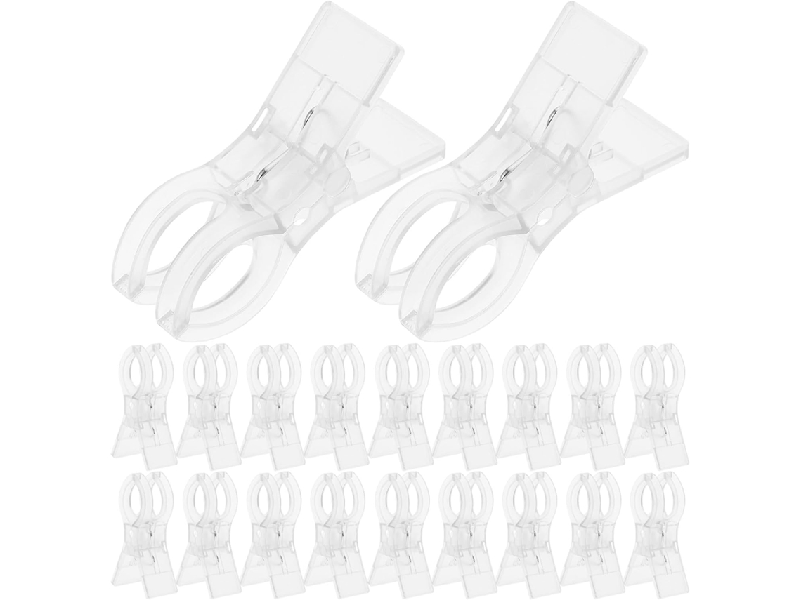 Fomiyes 20-Clips para Balões Mola Clips Fundos Fotográficos Transparentes em Plástico 8, 9cm Transparentes para