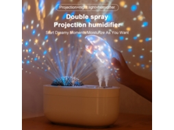 Aetheria umidificador de Mesa com Projeção Estelar Rotativa Luz Noturna Sem Fio Bateria Recarregável 1000ml