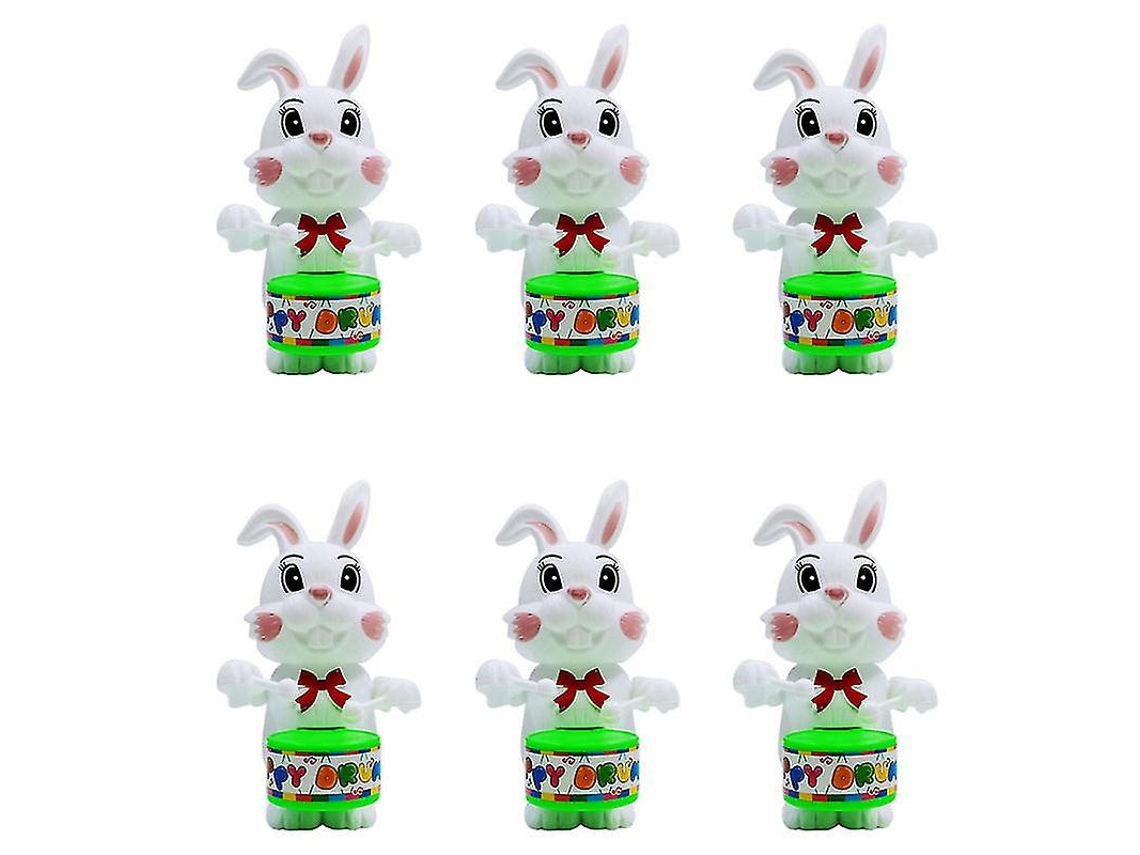 Conjunto De 6 Bonecos De Coelho De Plástico