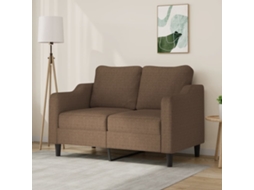 Vidaxl Sofá De 2 Lugares Tecido 120 Cm Castanho