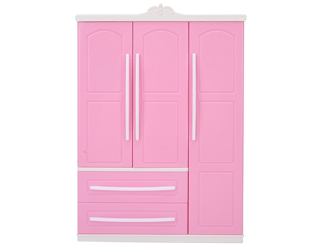 Primerox guarda roupa de Casa de Bonecas 3 Portas Acessório de Móvel Brinquedo Presente para Meninas