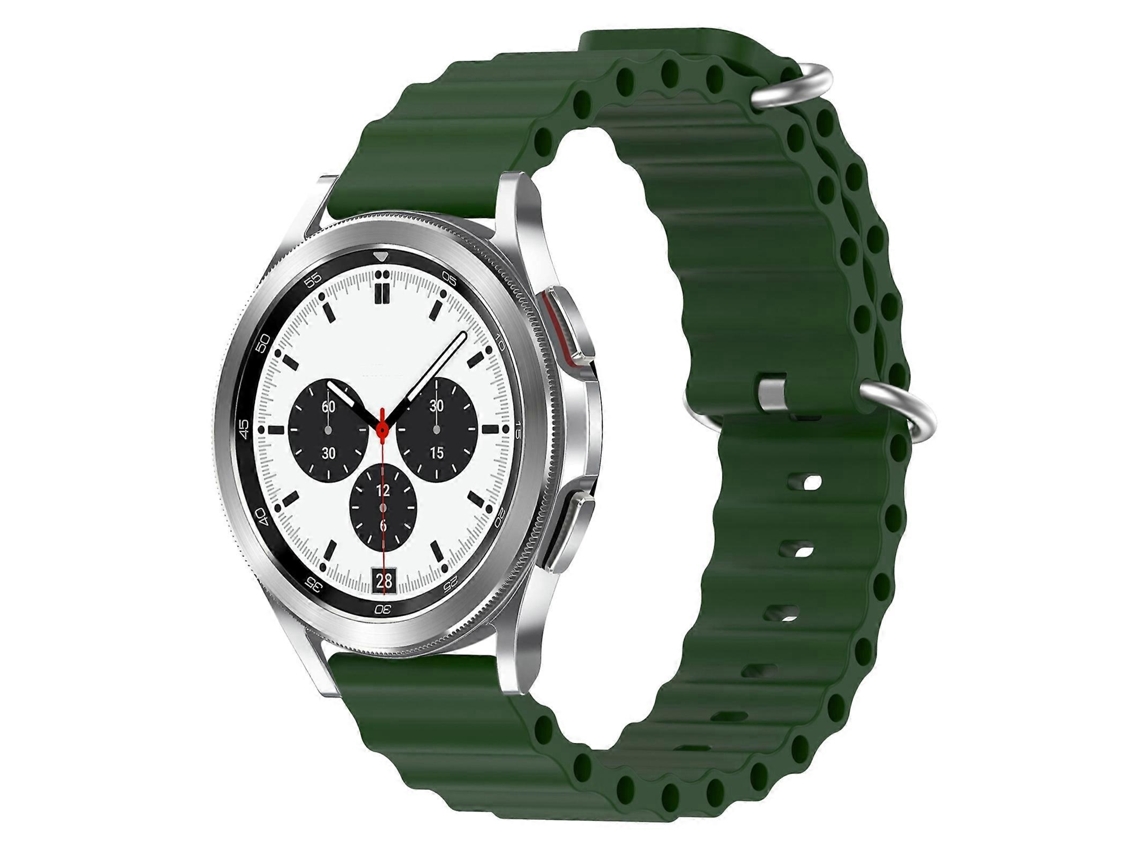 Pulseira De Silicone Estilo Oceano, Cor Sólida, Para Samsung Galaxy Watch 4 Classic 42mm 20mm.