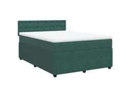 Box Spring Bed, Box Spring Beds Vidaxl Verde Veludo (160 X 200 Cm)