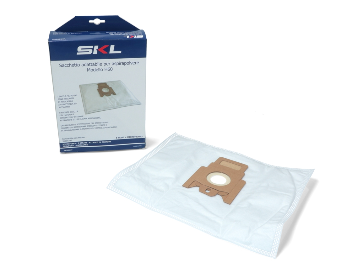 Saco para Aspirador de Pó, 5 Unidades Hoover 35600392 Aspirador Vac201hv