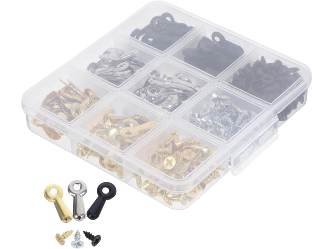 Ounona 300 Peças Acessórios De Quincaillerie Para Quadros Clipes De Fixação De Fotos Com Vis Attaches À Bouton