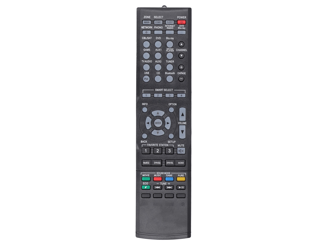 Controle remoto universal RC020SR para TV e cinema, botões grandes, preto (S/MARCA)