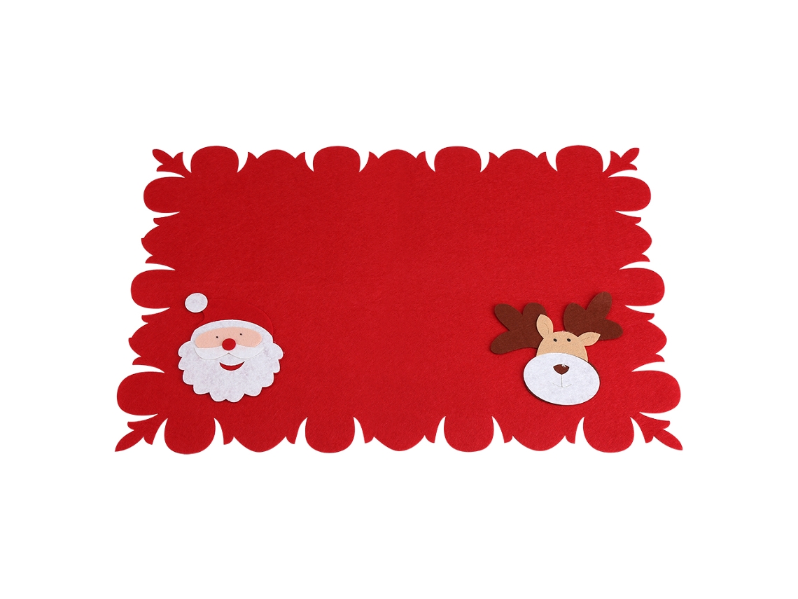 KOFIHETY Toalha de mesa de Natal não tecida com estampa de velho e alce
