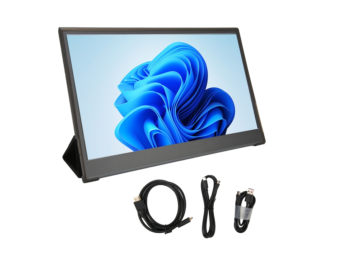 Monitor portátil com tela IPS de 15,6 polegadas, Full HD 1080p e interface HDMI EOOCOO