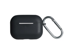 Capa Zruxe Para Airpods Pro 2 Em Pu/pc Preto (proteção Integral, Mosquetão Incluído)