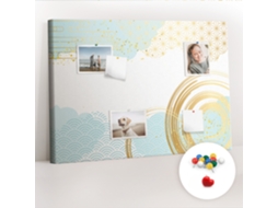 Quadro De Cortiça Com Impressão Padrão Decorativo Para A Sala De Estar Espelharte (70x100 Cm)