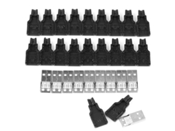 10pcs Plug Conector Usb Tipo a Macho 4 Pino com Capa de Plástico Preta