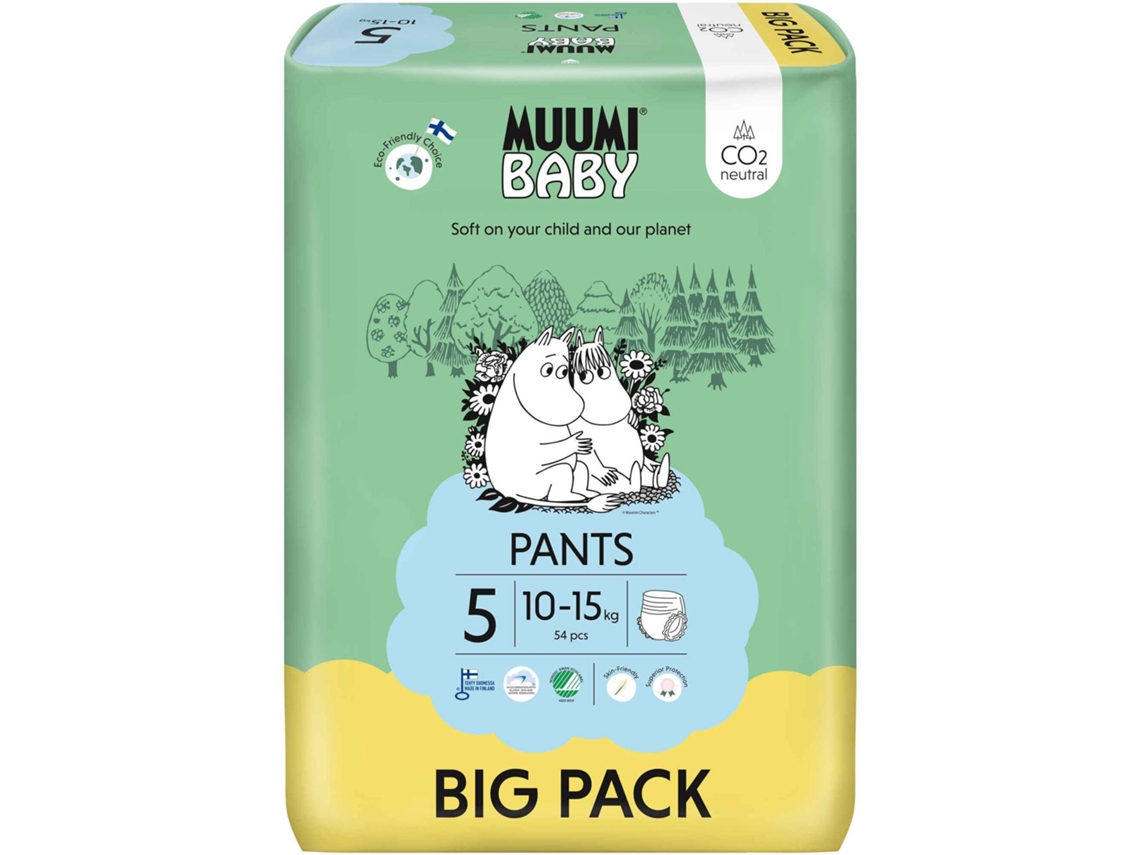 Fraldas Cuecas  10-15Kg Tamanho 5 Big Pack MUUMI