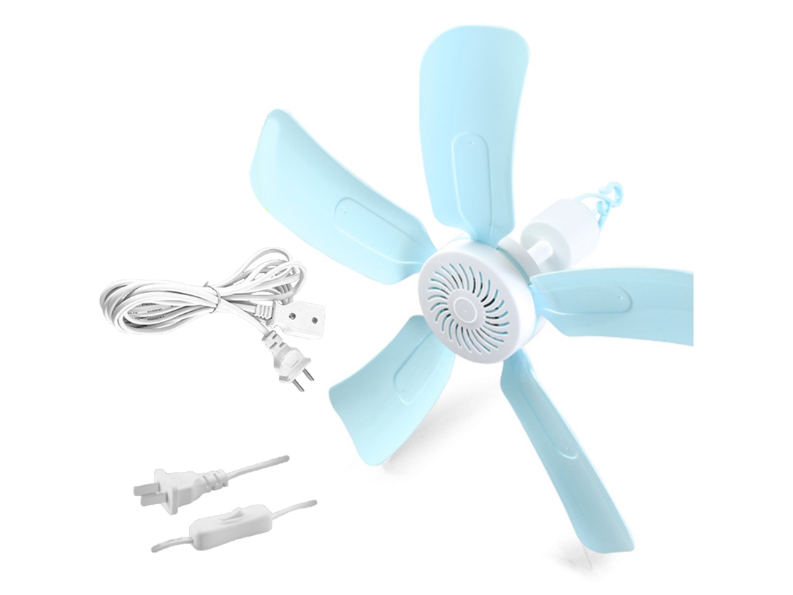 Ventilador de Teto 5 Lâminas Silencioso com Cabo 3m Montagem na Parede para Casa Escritório