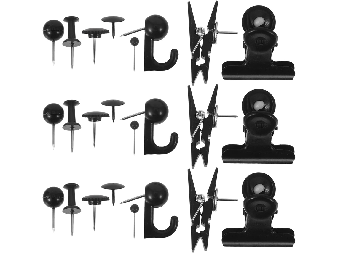 Conjunto Ultechnovo com 418 Tachinhas e Pinos de Lima Brancos Reforçados, com Ganchos de Plástico e Metal para