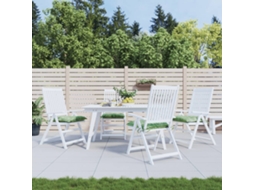 Vidaxl Almofadões P/ Cadeira 4 Pcs 50x50x7 Cm Tecido Padrão Folhas