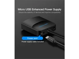 Conversor Vga para Hdmi Preto com Cabo Adaptador de Áudio Hd Computador Tv Projetor Adaptador de Vídeo Metal 0,15 M