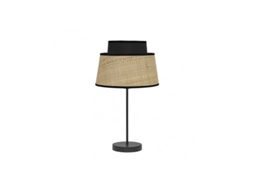 Jia Candeeiro De Mesa 1xe14 Natural/preto 40x20x20 Cm Fabrilamp