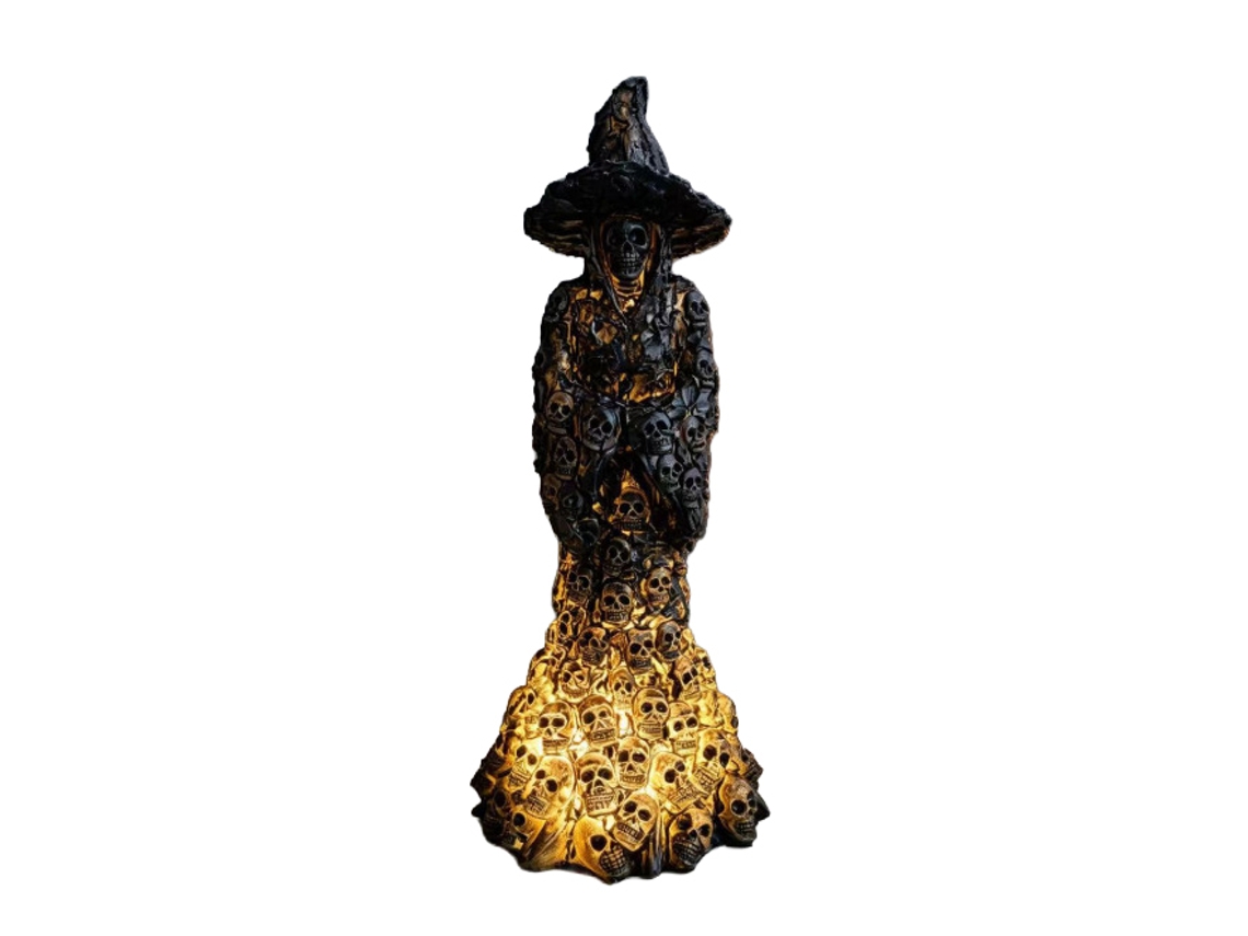 Decoração De Halloween Com Esqueleto Bruxa Da Laxiscreed Para Sala Assustadora E Temática De Terror