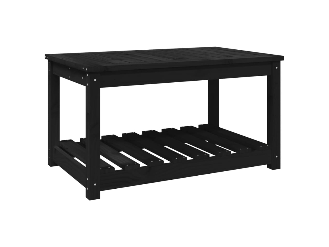 Mesa de Jardim Madeira de Pinho Maciça Preto MAISON EXCLUSIVE 82,5x50,5x45 cm
